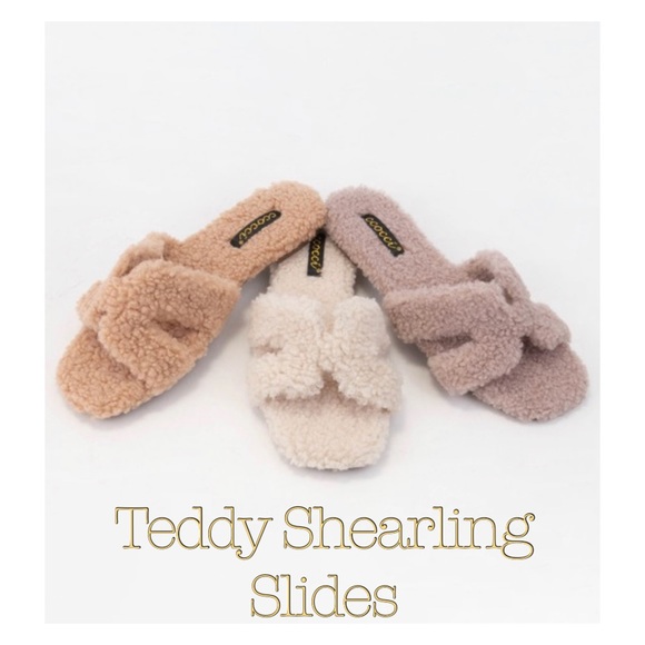 Teddy Shearling Slides - Picture 6 of 7